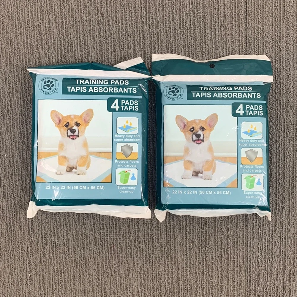Lot of 2 Greenbrier Kennel Club Puppy Training Pads 4 pads 22